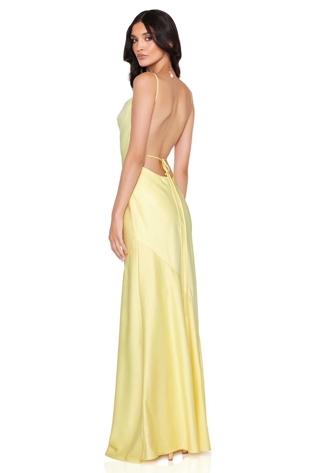 Entice Drape Gown in Lemon