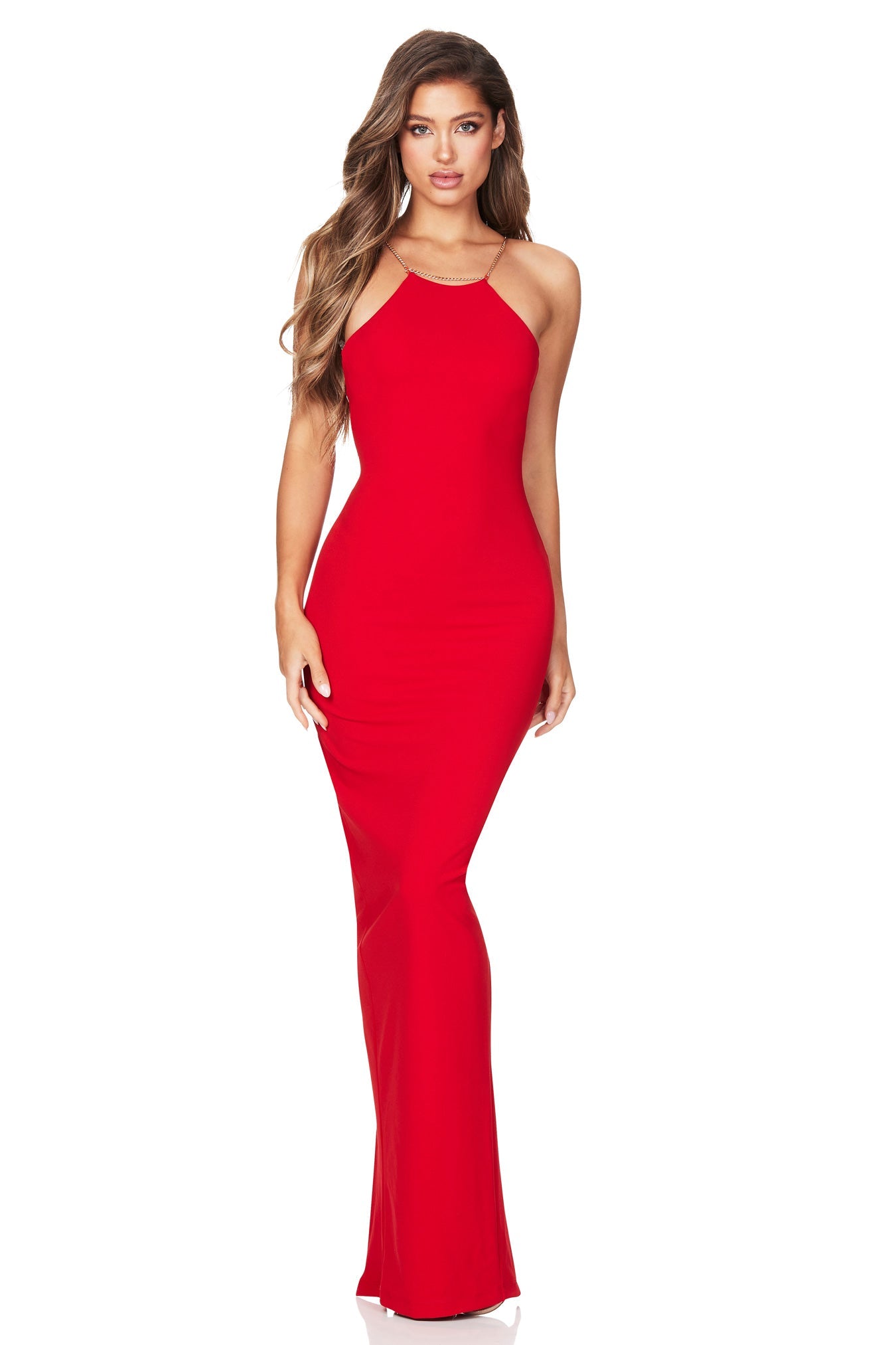 Lexi Chain Gown in Red