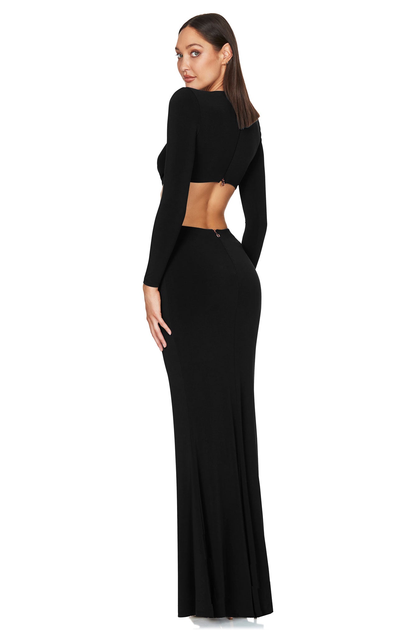 Riley Ring Cut Out Gown Black